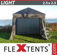 Eventtält FleXtents Light 2,5x2,5m Grå, inkl. 4 sidor