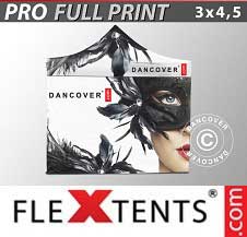 Eventtält FleXtents PRO med fullt digitalt tryck 3x4,5m, inkl. 4 sidor
