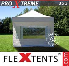 Eventtält FleXtents Pro Xtreme 3x3m Vit, inkl. 4 sidor