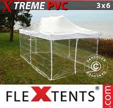 Eventtält FleXtents Pro Xtreme 3x6m Transparent, inkl. 6 sidor